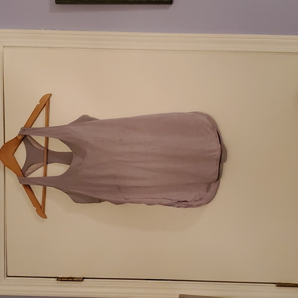 Light Gray Women's Racerback Tank Top - Picture 3 of 7